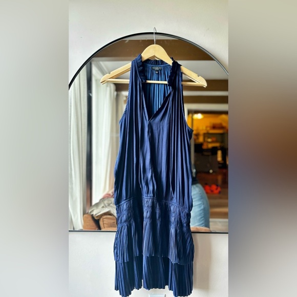 Anthropologie CURRENT AIR | Cara sleeveless Pleated Mini dress | size Large - Picture 10 of 11